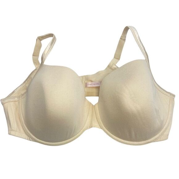 Lane Bryant Cacique 46DDD Beige Cotton Lightly Lined T-Shirt Bra - Picture 1 of 7